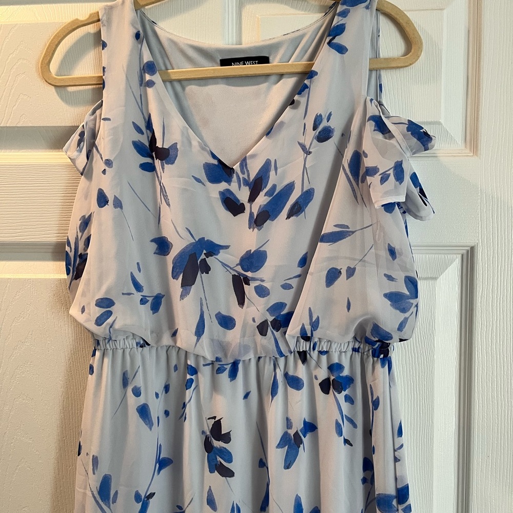 Nine West Floor Length Maxi Dress with Side Slits